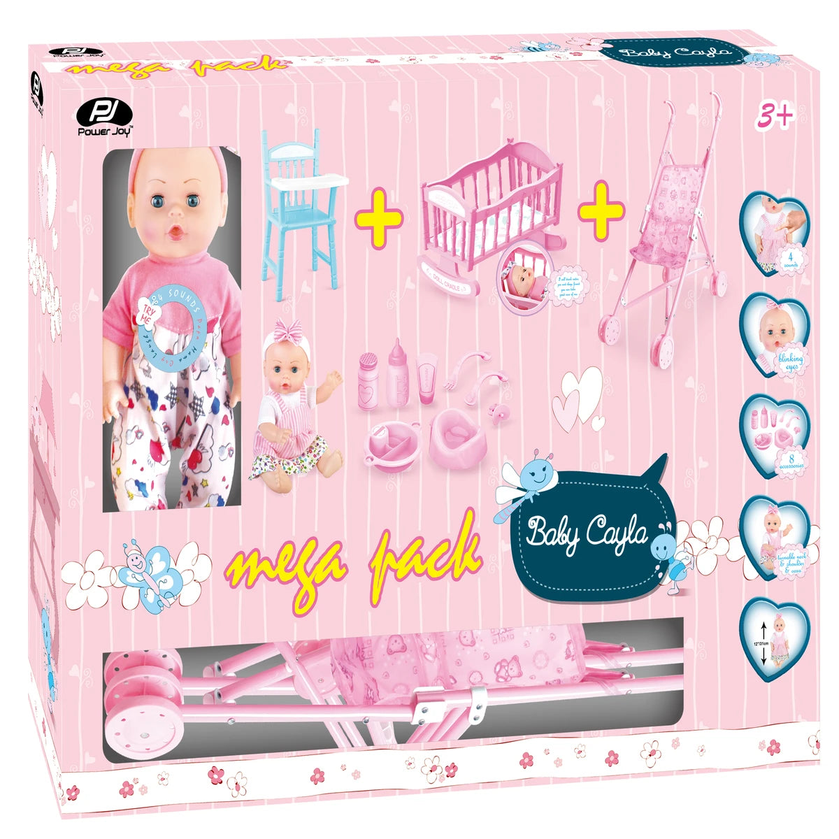 P.JOY BABY CAYLA MEGAPACK DOLL 30C B/O