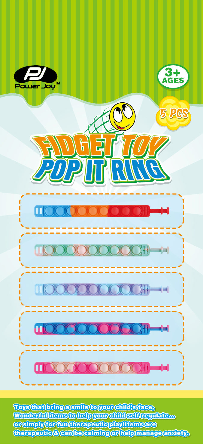 P.JOY FIDGET TOY POP IT RING 5PCS