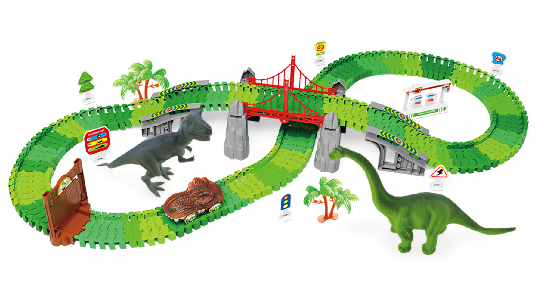 بي.جوي فروم مسار ديناصور 182 قطعة يعمل بالبطارية