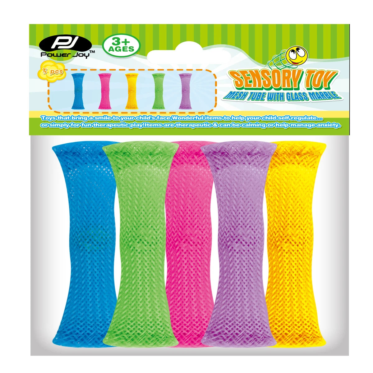 P.JOY SENSORY TOY MTUBE GLAS MARBLE 5PCS