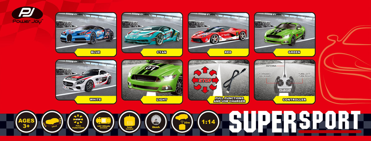 P.JOY RC SUPER SPORT 1/14 BPC B/O