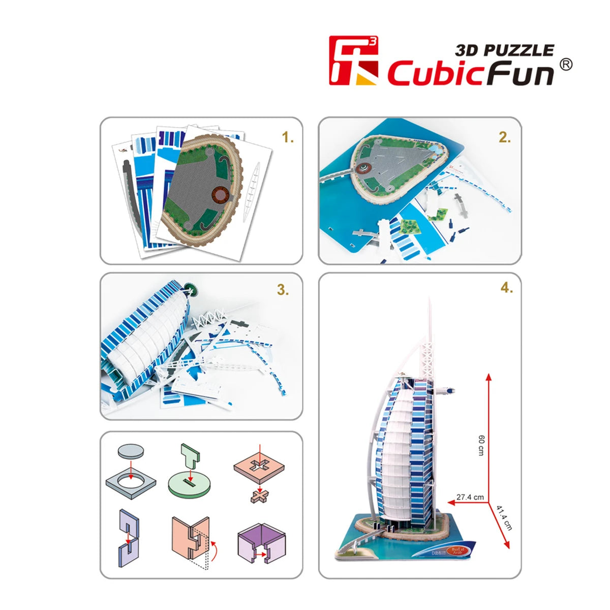 3D PUZZLE BURJ AL ARAB 101PCS