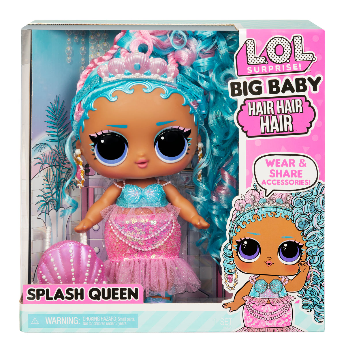 L.O.L. Surprise Big Baby Hair Doll - Splash Queen