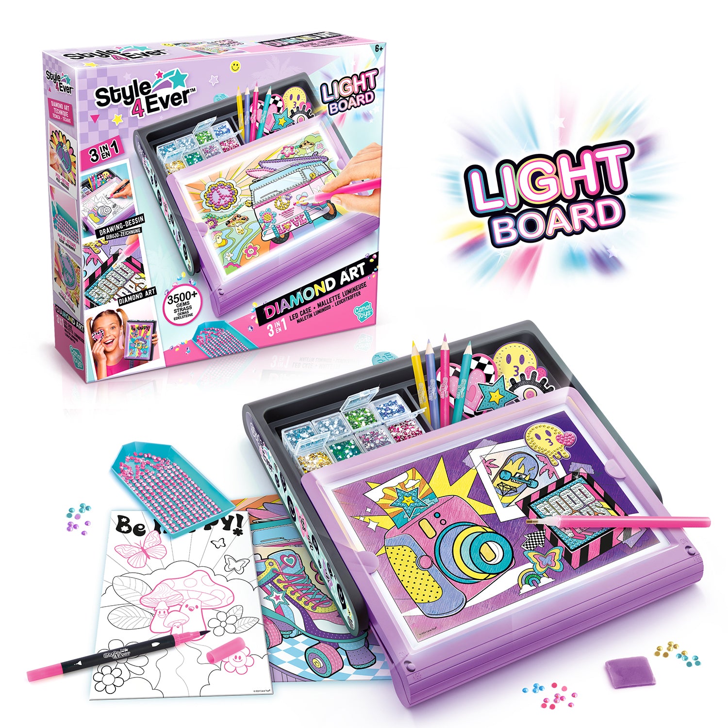 Diamond Art 3 in 1 LED Case