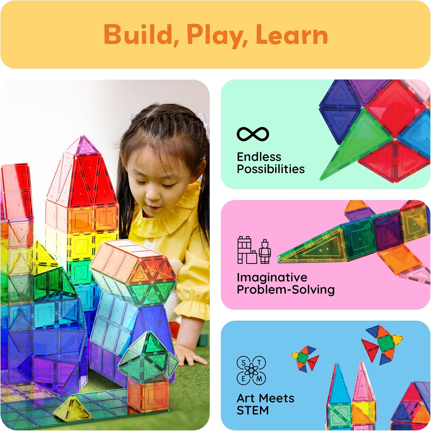 PICASSO MAGNETIC TILES 60PCS AMAZON EXC