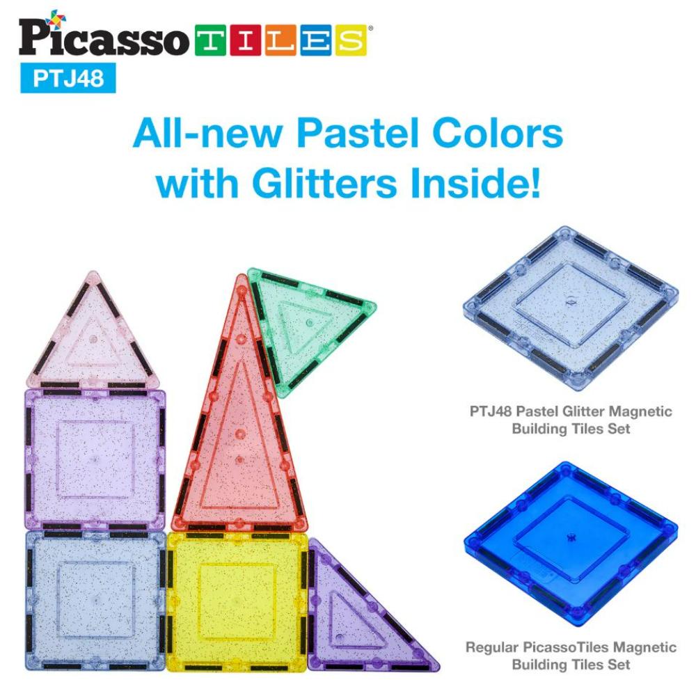 PICASSO MAGNETIC PASTEL GLITTER 48PCS