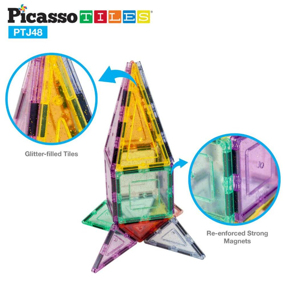 PICASSO MAGNETIC PASTEL GLITTER 48PCS