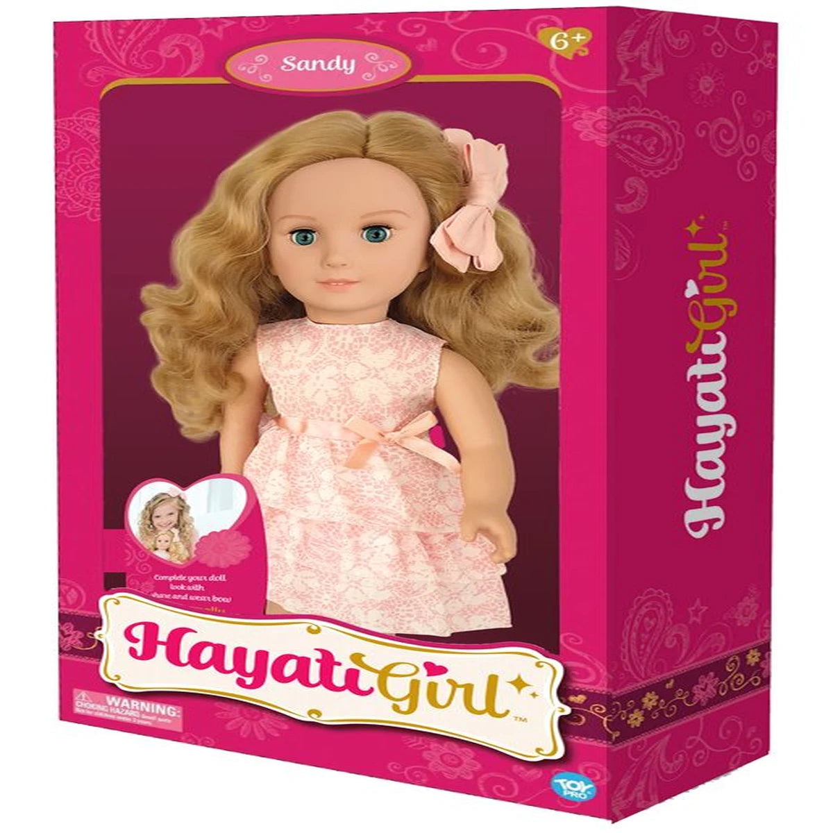 HAYATI GIRL DOLL SANDY SHINNY DRESS 18IN