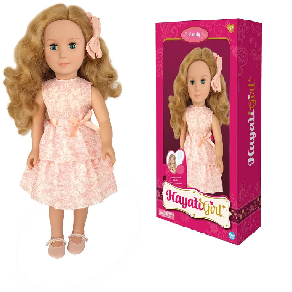 HAYATI GIRL DOLL SANDY SHINNY DRESS 18IN