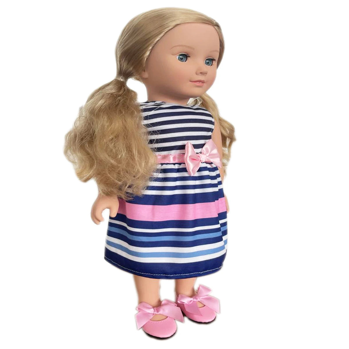 HAYATI GIRL DOLL SAND BOW DRESS 18IN