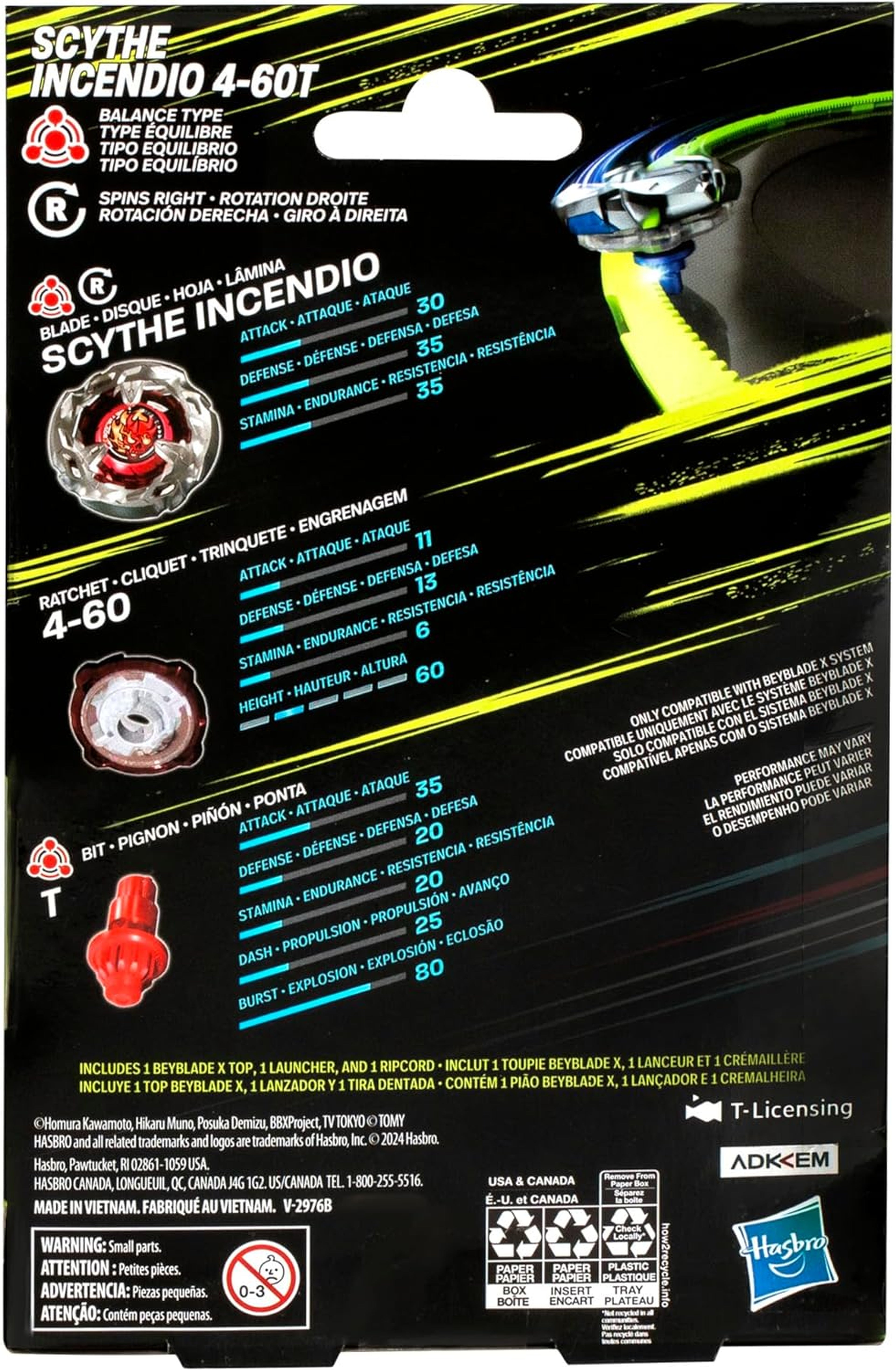 BBLADE X LAUNCHER SCYTHE INCENDIO 4 60T