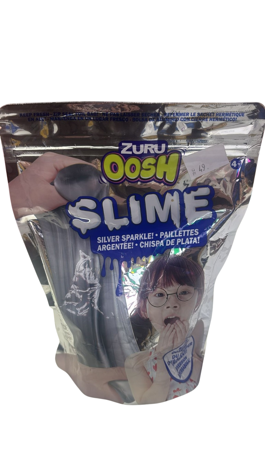 New Slime Glow in The Dark Foil Bag 500g 7 Color Asst Pdq 6 Pcs - Kiddy Zone