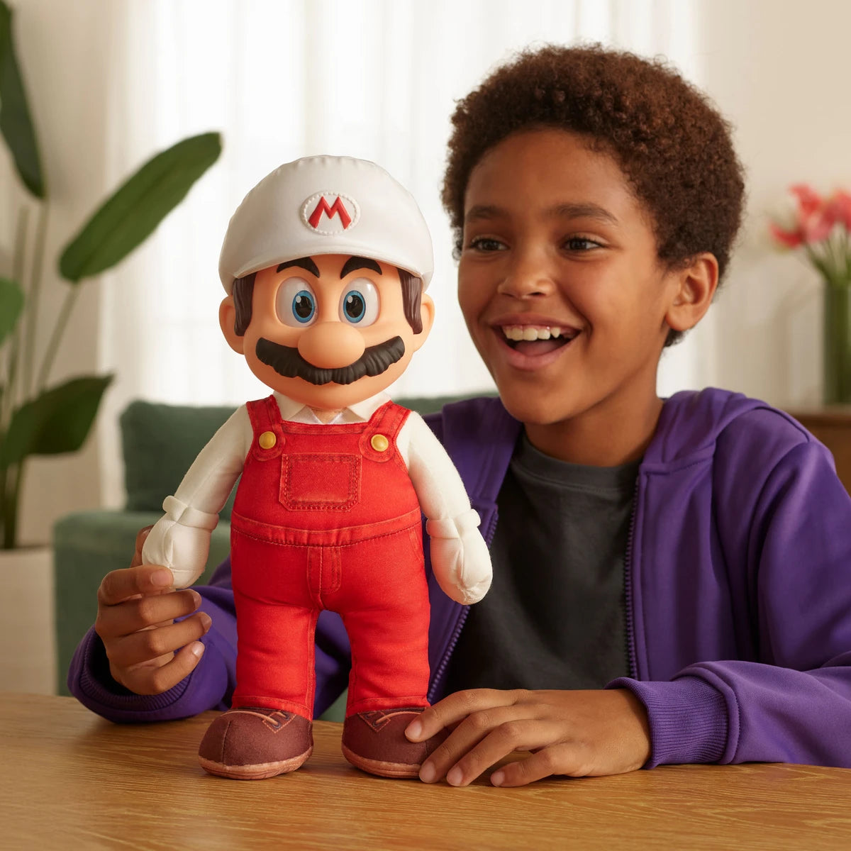 Nintendo Super Mario2 Movie Jumbo Roto Plush - Fire Mario