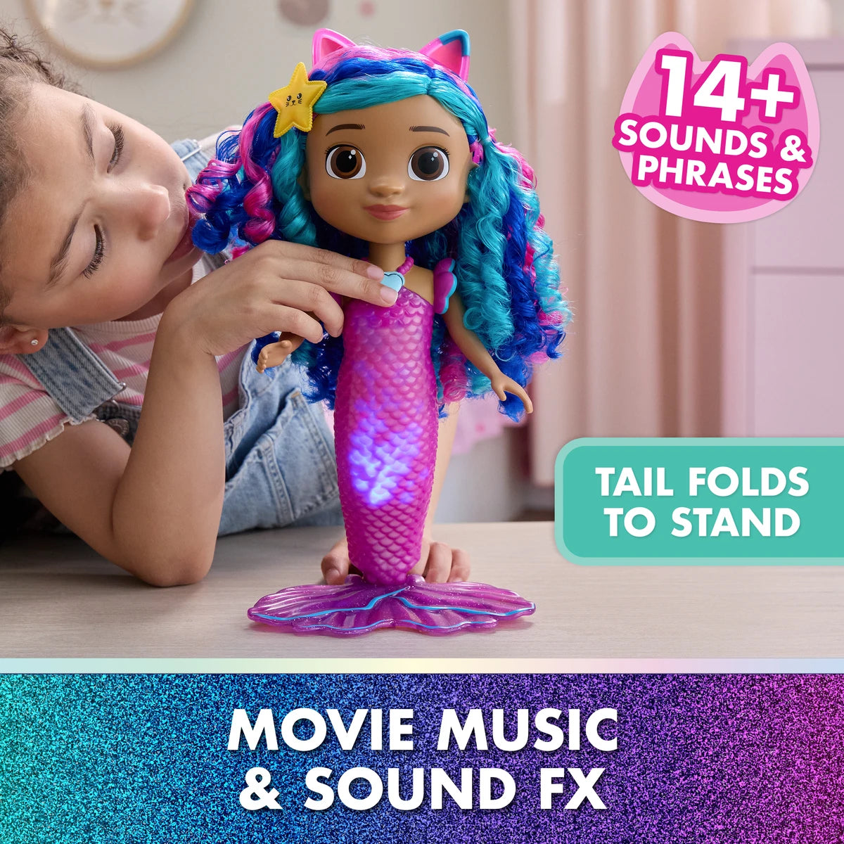 Gabby's DH Movie Sing & Shine Mermaid Doll w/Sounds